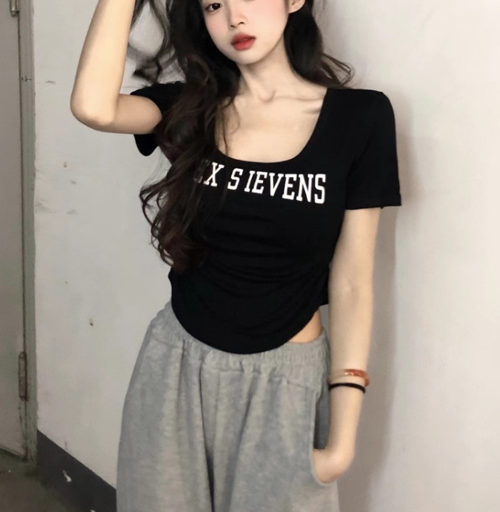 AIFXスクエアシャーリングクロップド半袖Tシャツ | 詳細画像4