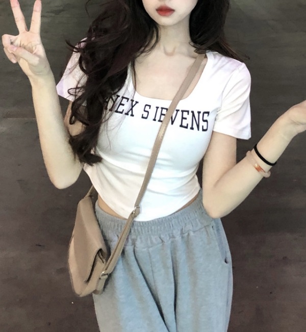 AIFXスクエアシャーリングクロップド半袖Tシャツ | 詳細画像7