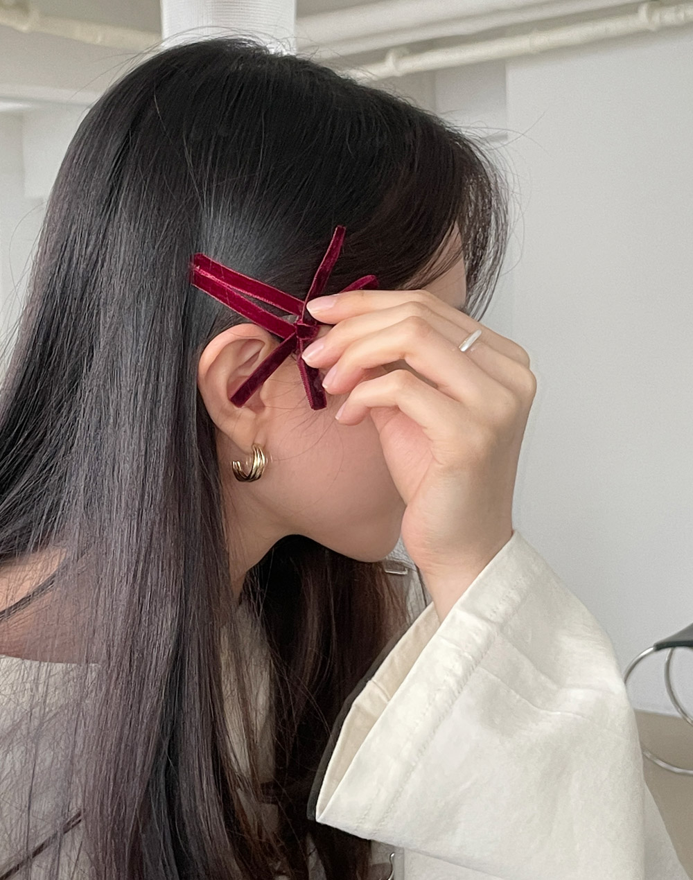 ベロアリボンヘアピン2SET | 詳細画像8