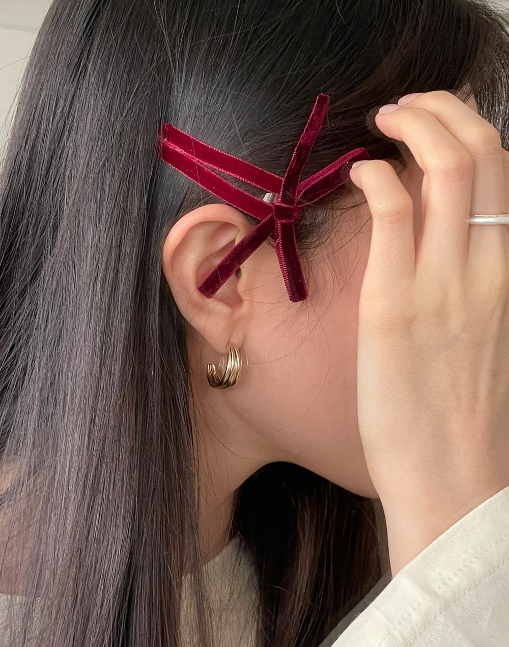 ベロアリボンヘアピン2SET | 詳細画像9