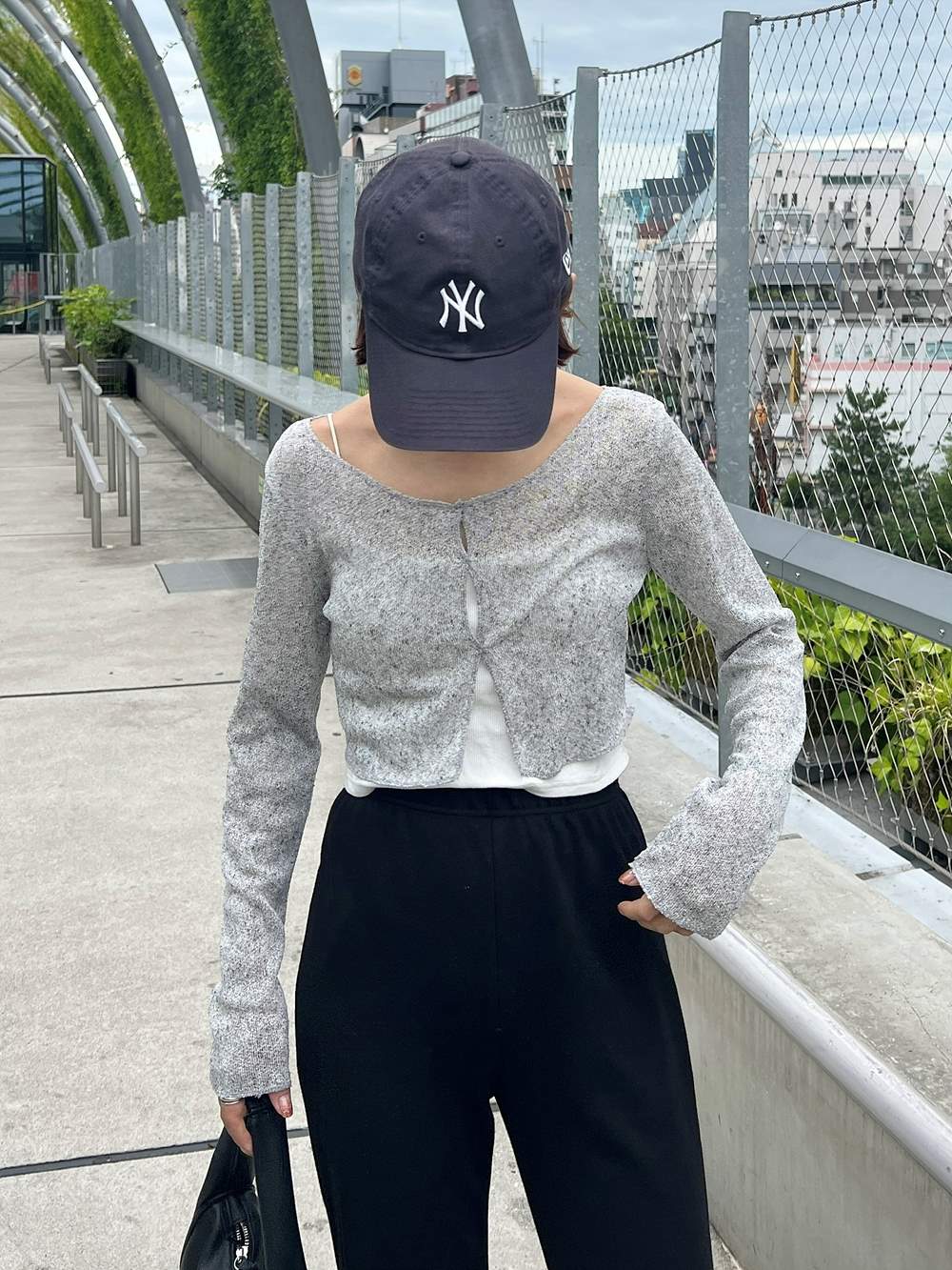 リネン混クロップドシアーTシャツ | 詳細画像2