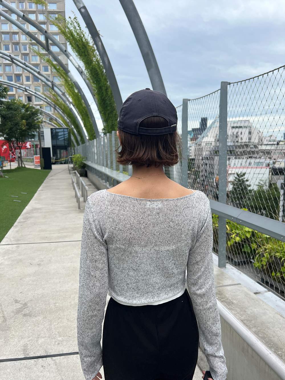 リネン混クロップドシアーTシャツ | 詳細画像6