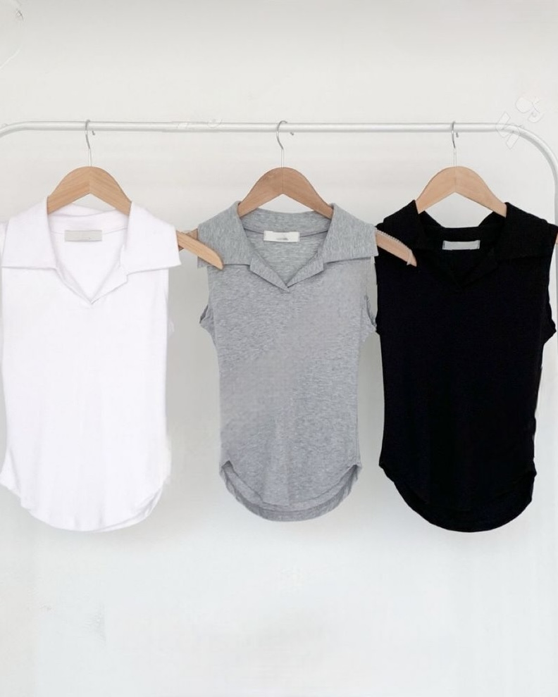 スキッパーラウンドヘムスリムノースリーブ | 詳細画像2