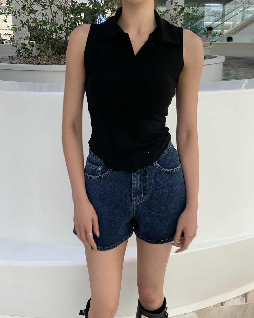 スキッパーラウンドヘムスリムノースリーブ | 詳細画像7