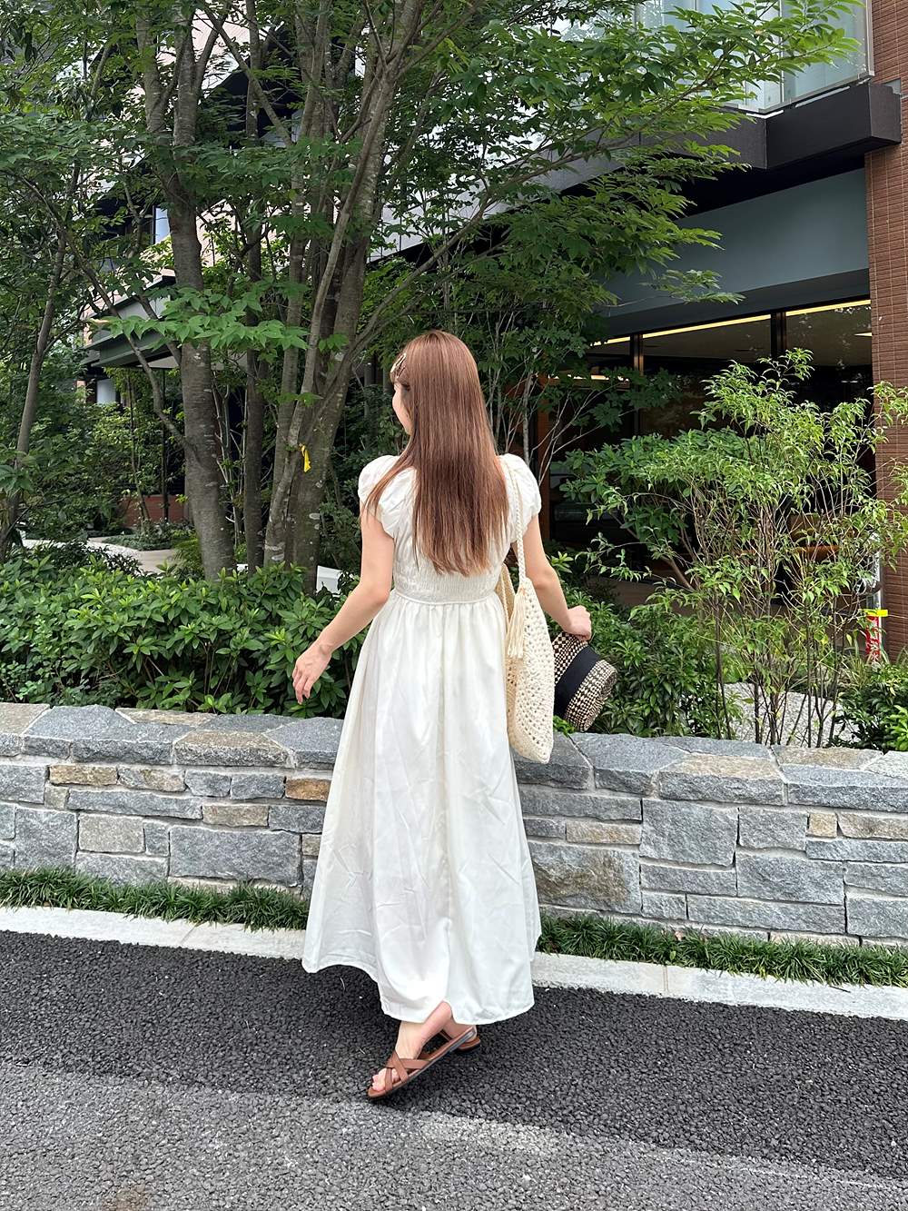 2WAYリボンシャーリングパフ半袖ワンピース | 詳細画像8
