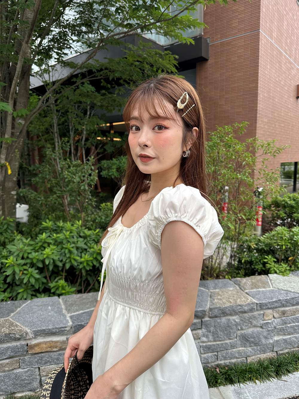 2WAYリボンシャーリングパフ半袖ワンピース | 詳細画像19