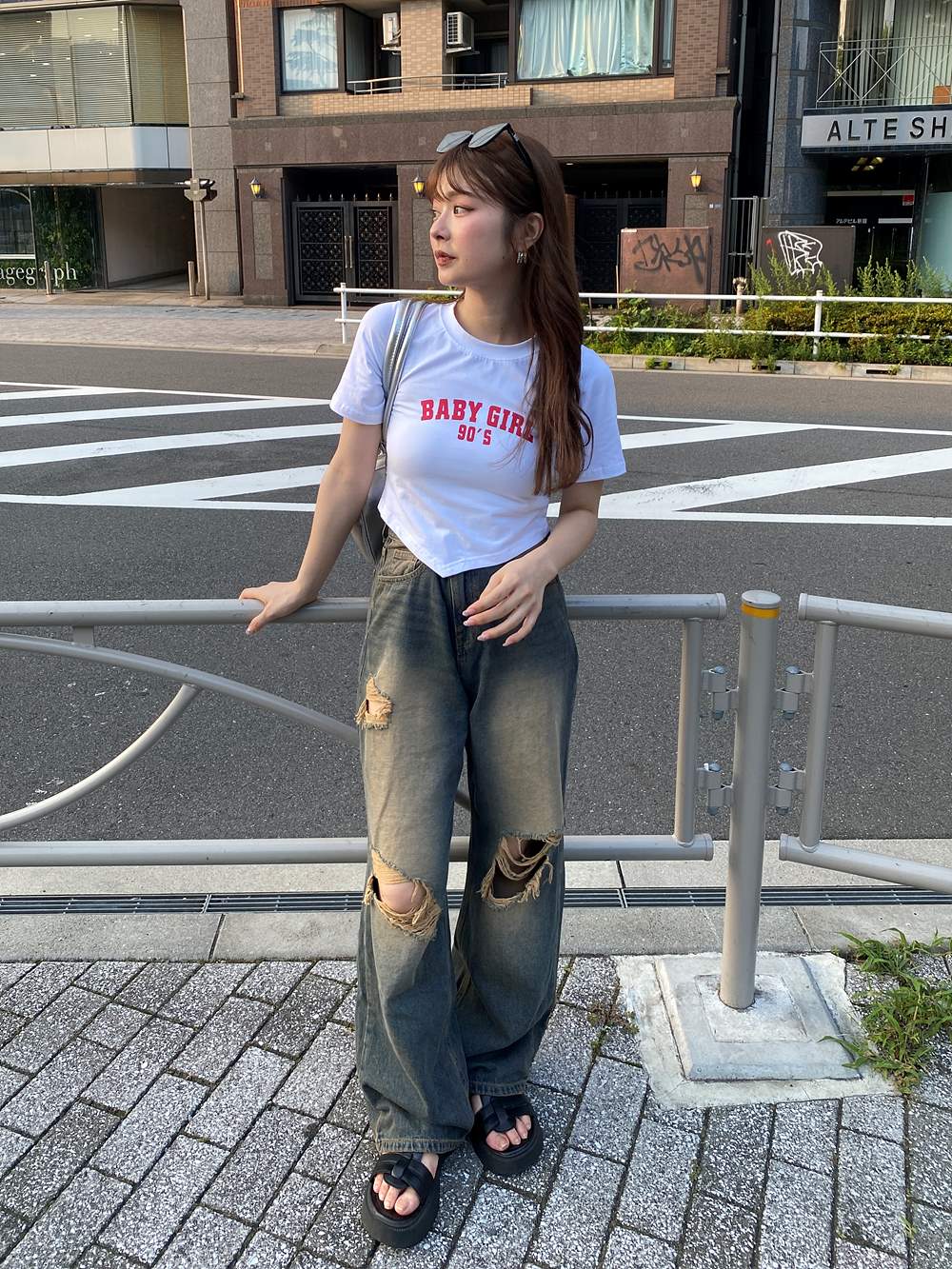 ダメージビンテージワイドデニムパンツ | 詳細画像3
