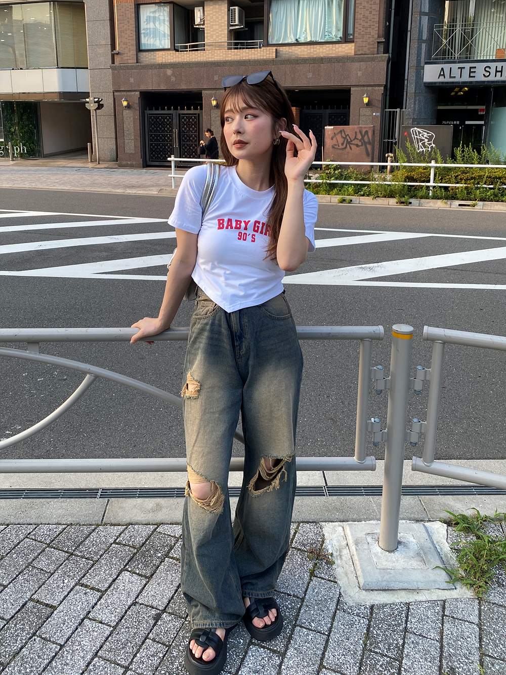 ダメージビンテージワイドデニムパンツ | 詳細画像6