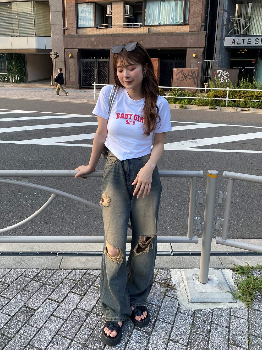 ダメージビンテージワイドデニムパンツ | 詳細画像7