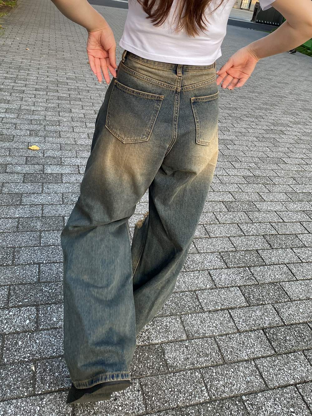ダメージビンテージワイドデニムパンツ | 詳細画像17