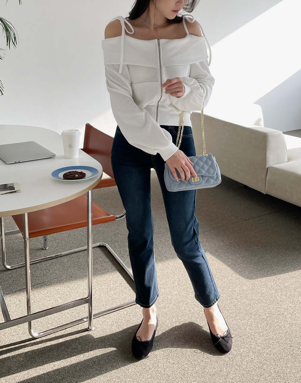 配色ステッチタイトデニムパンツ | 詳細画像5