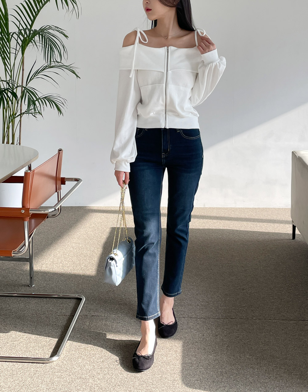 配色ステッチタイトデニムパンツ | 詳細画像7