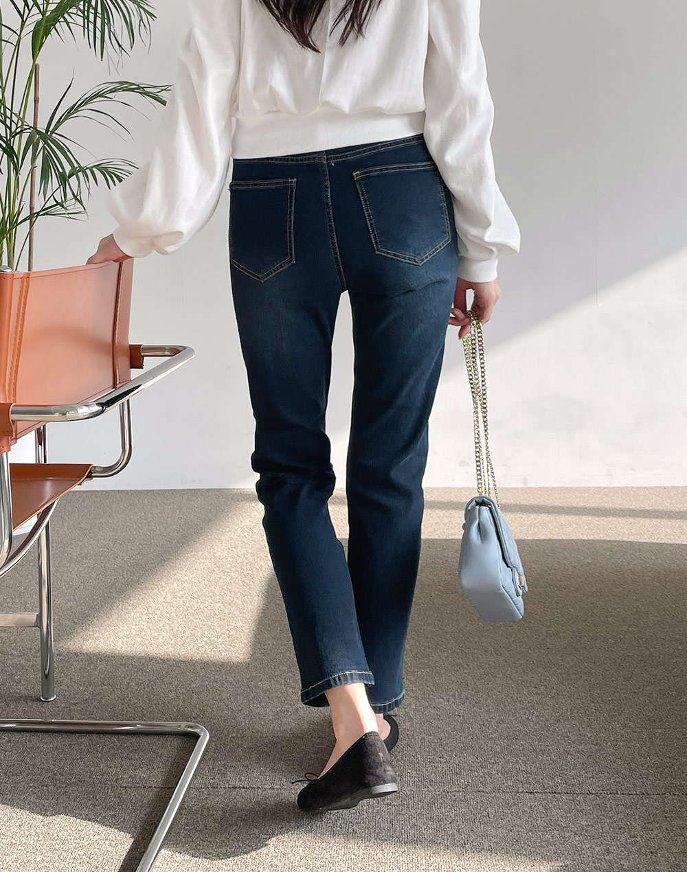 配色ステッチタイトデニムパンツ | 詳細画像9