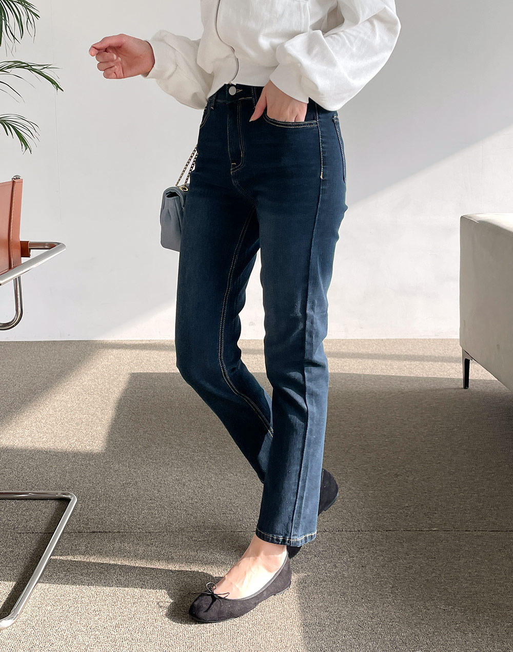 配色ステッチタイトデニムパンツ | 詳細画像12