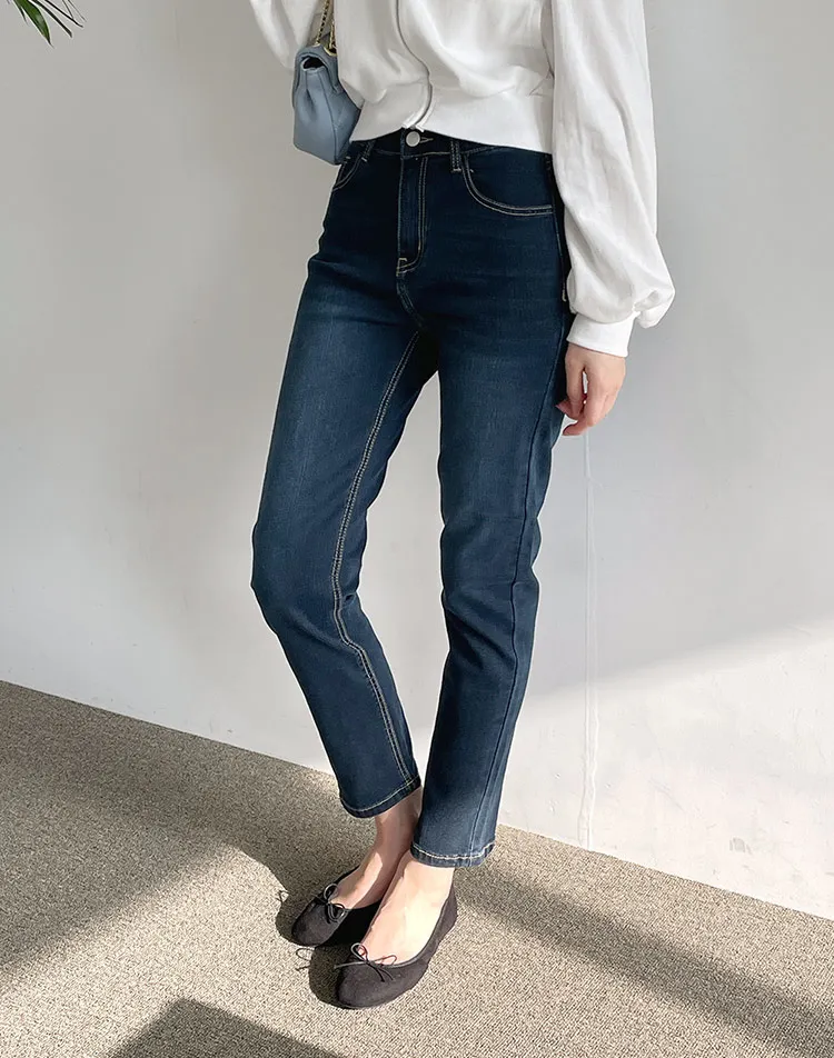 配色ステッチタイトデニムパンツ | 詳細画像1