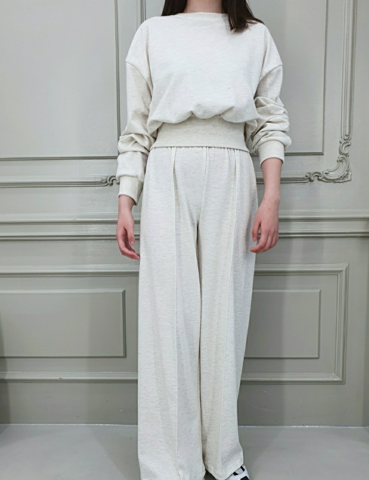 リブヘム長袖スウェット&センタープレスパンツSET | 詳細画像8