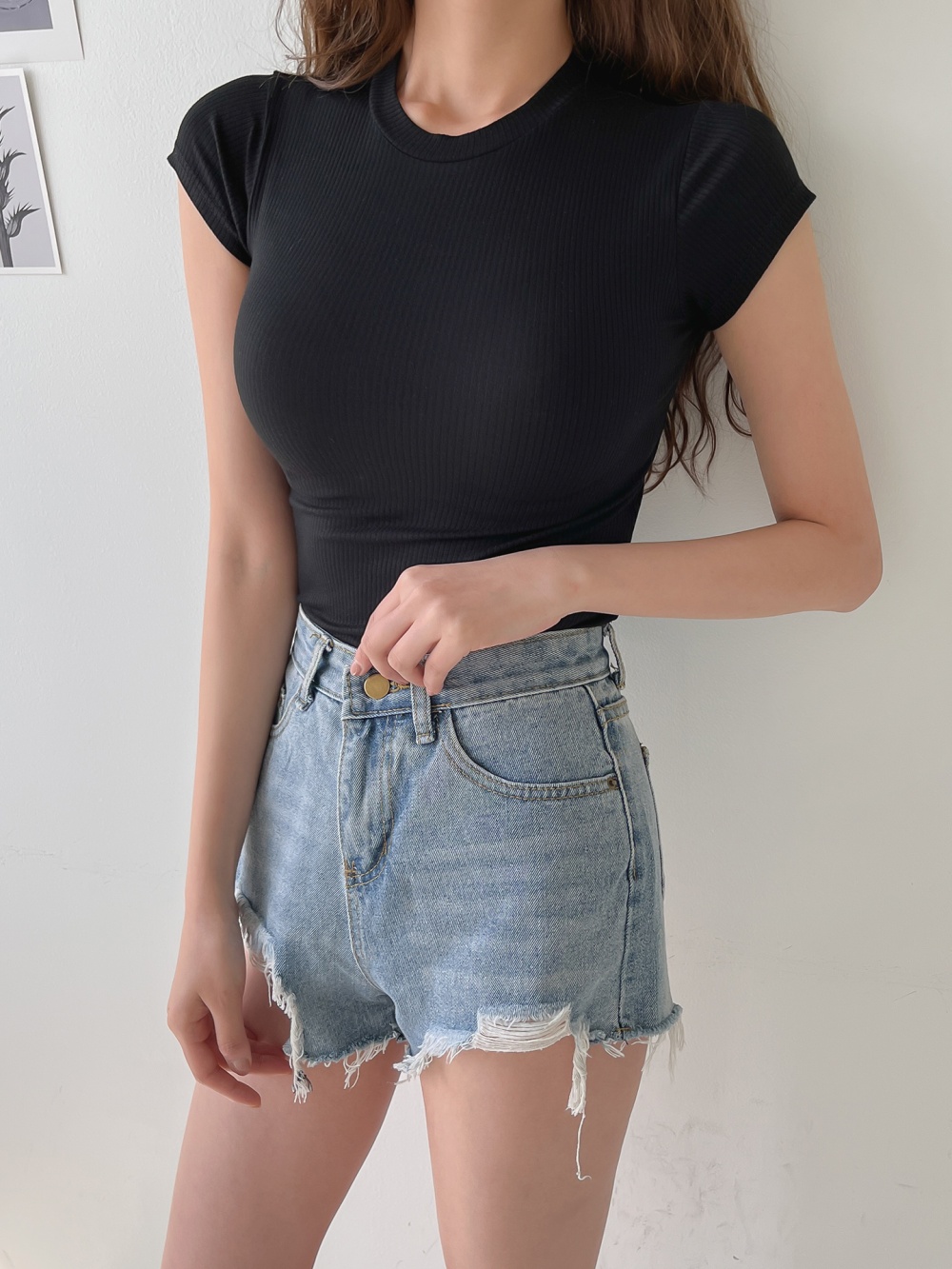 リブショートスリーブTシャツ | 詳細画像4