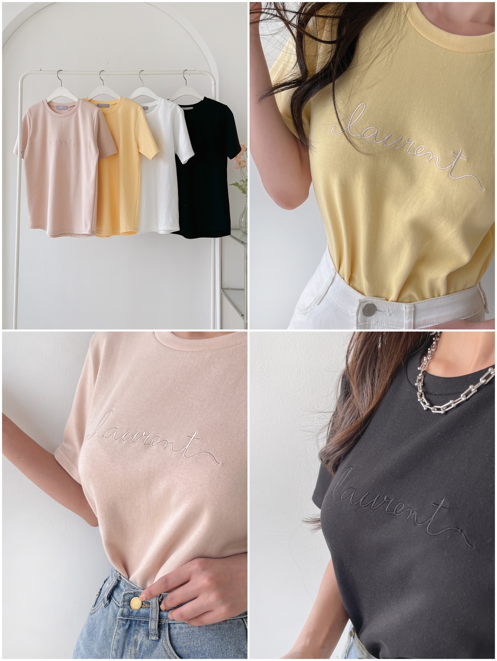 テンセル混半袖刺繍Tシャツ | 詳細画像6