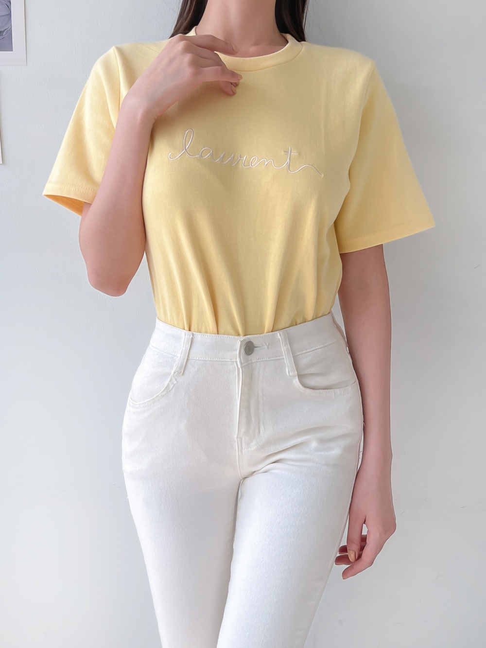テンセル混半袖刺繍Tシャツ | 詳細画像10