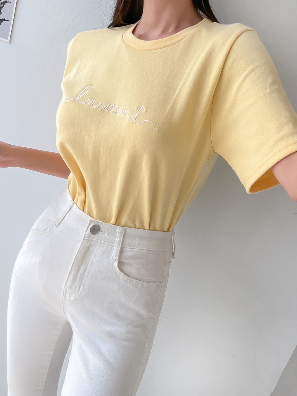 テンセル混半袖刺繍Tシャツ | 詳細画像12