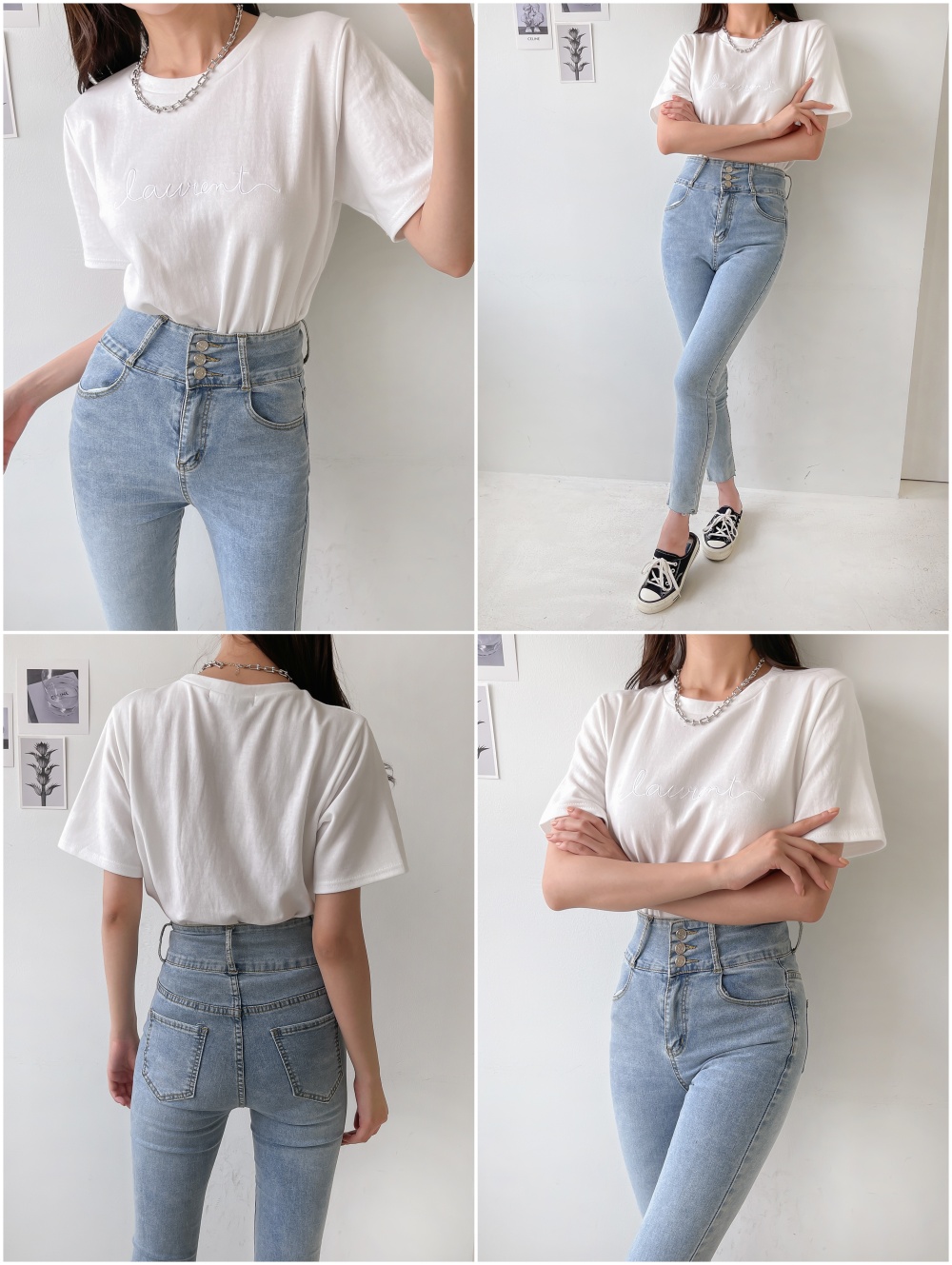 テンセル混半袖刺繍Tシャツ | 詳細画像29