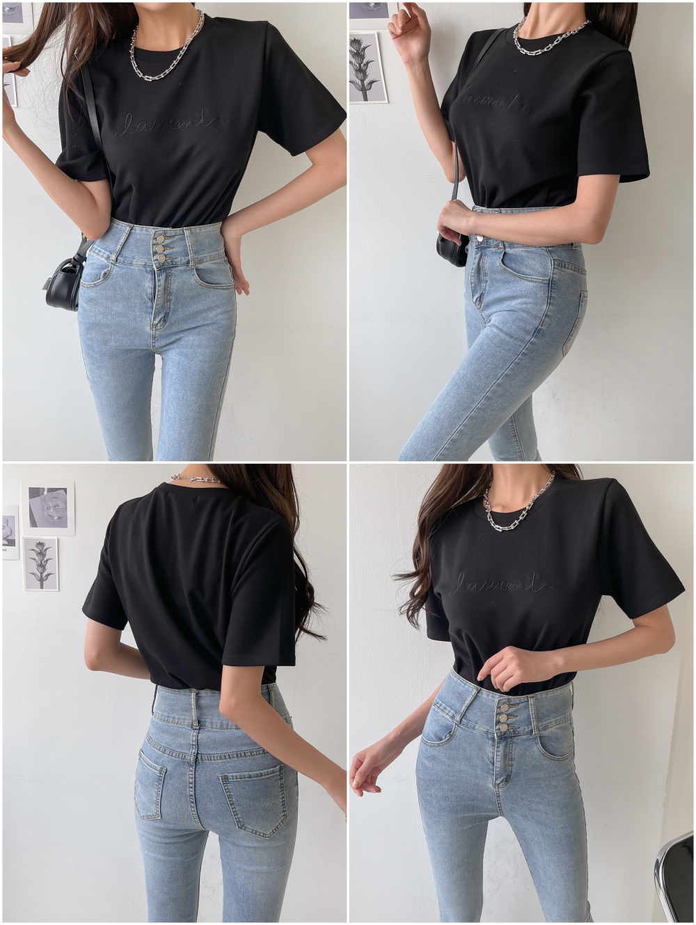 テンセル混半袖刺繍Tシャツ | 詳細画像28