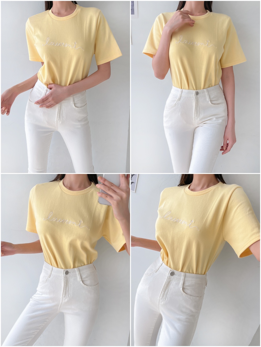 テンセル混半袖刺繍Tシャツ | 詳細画像26