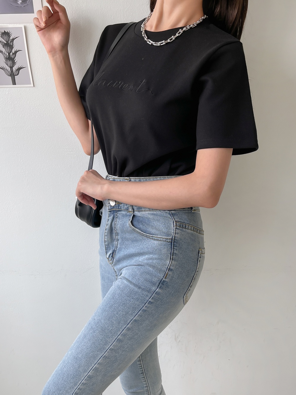 テンセル混半袖刺繍Tシャツ | 詳細画像20