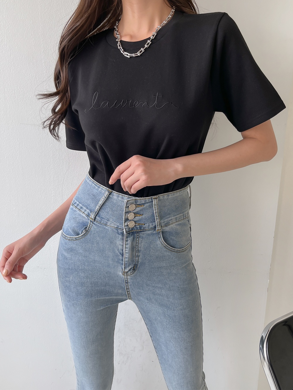 テンセル混半袖刺繍Tシャツ | 詳細画像18