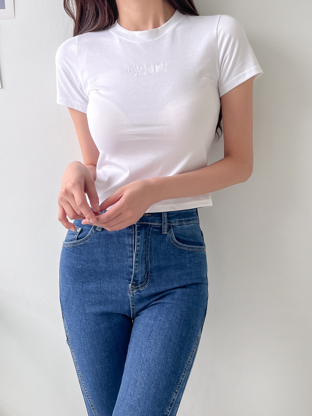TWEET刺繍スリムTシャツ | 詳細画像3