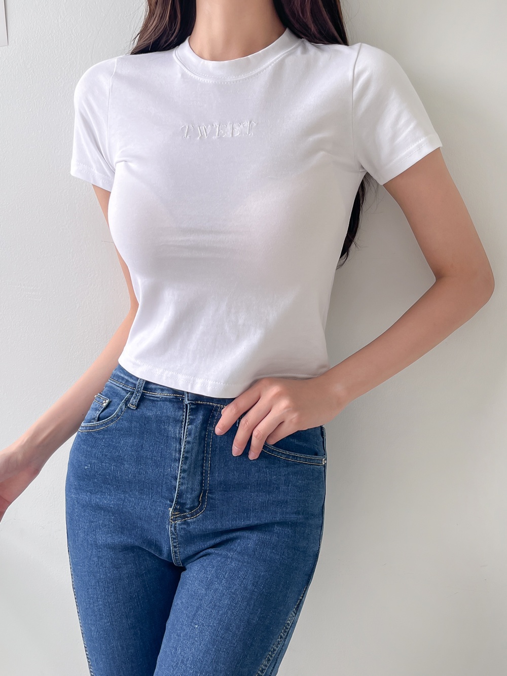 TWEET刺繍スリムTシャツ | 詳細画像10