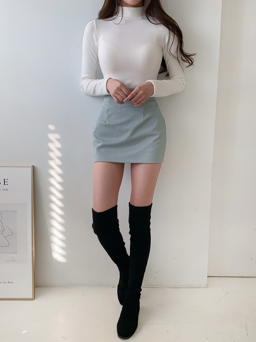 パンツ裏地クラックレザー調ミニスカート | 詳細画像18