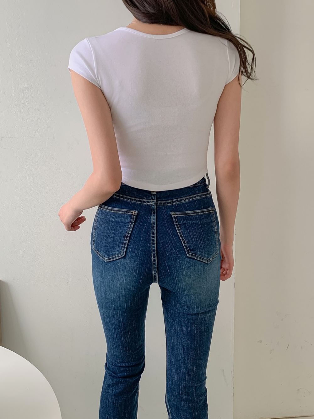 モダール混ラインクロップドキャップスリーブTシャツ | 詳細画像15