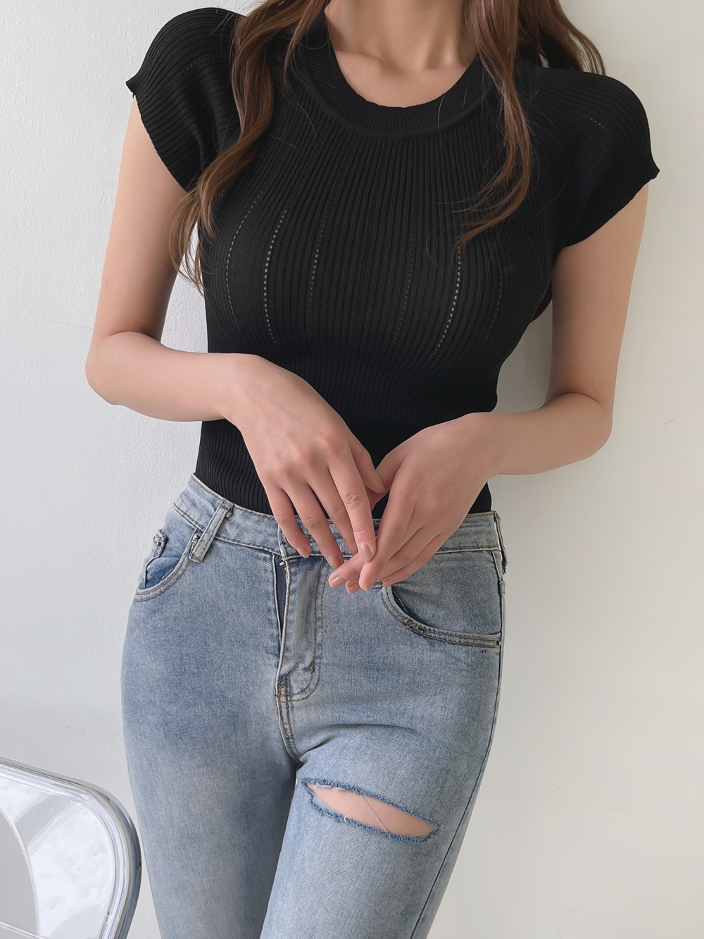 パンチングキャップスリーブニット | 詳細画像4