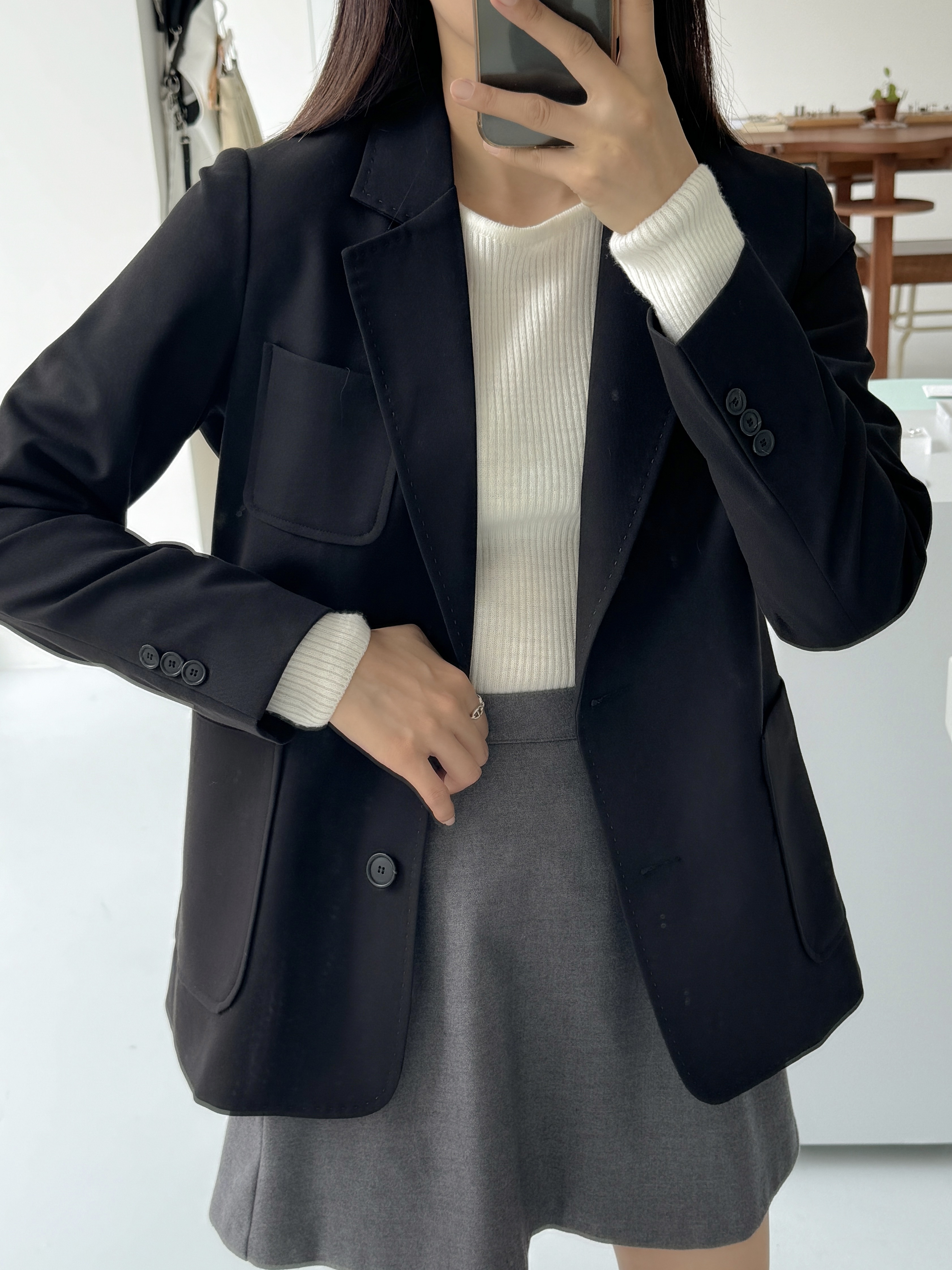 MIOSMOKEY/OUT DARTS JK/テーラードジャケット/46/ウール/BRW/222JK701H-B