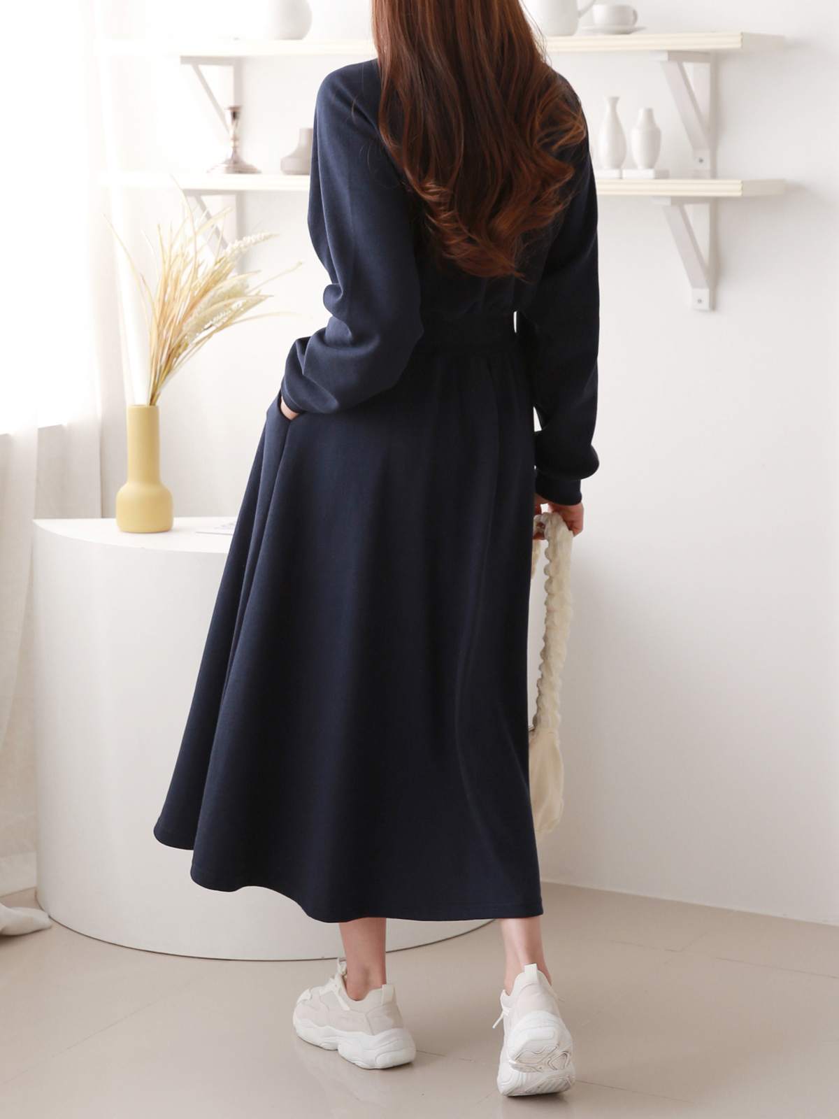SERENITYラグランスウェットフレアワンピース | 詳細画像8