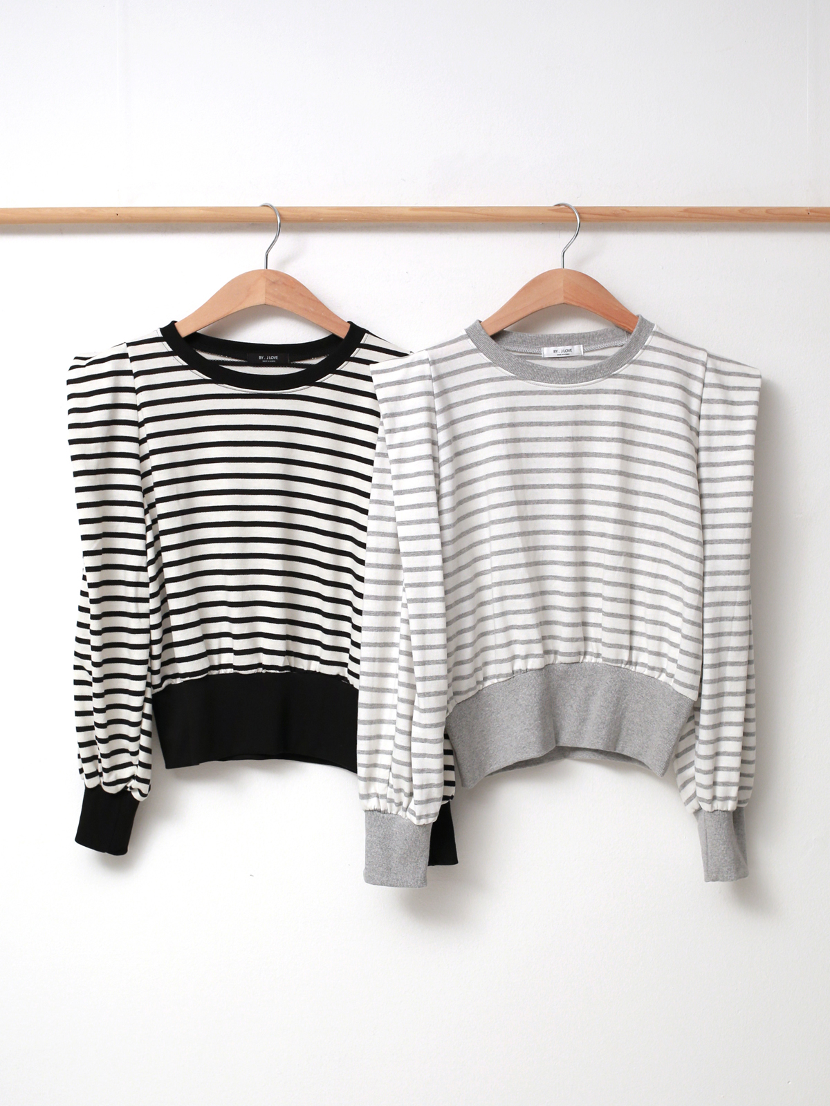 パワショル長袖ボーダースウェット&センタープレスパンツSET | 詳細画像12