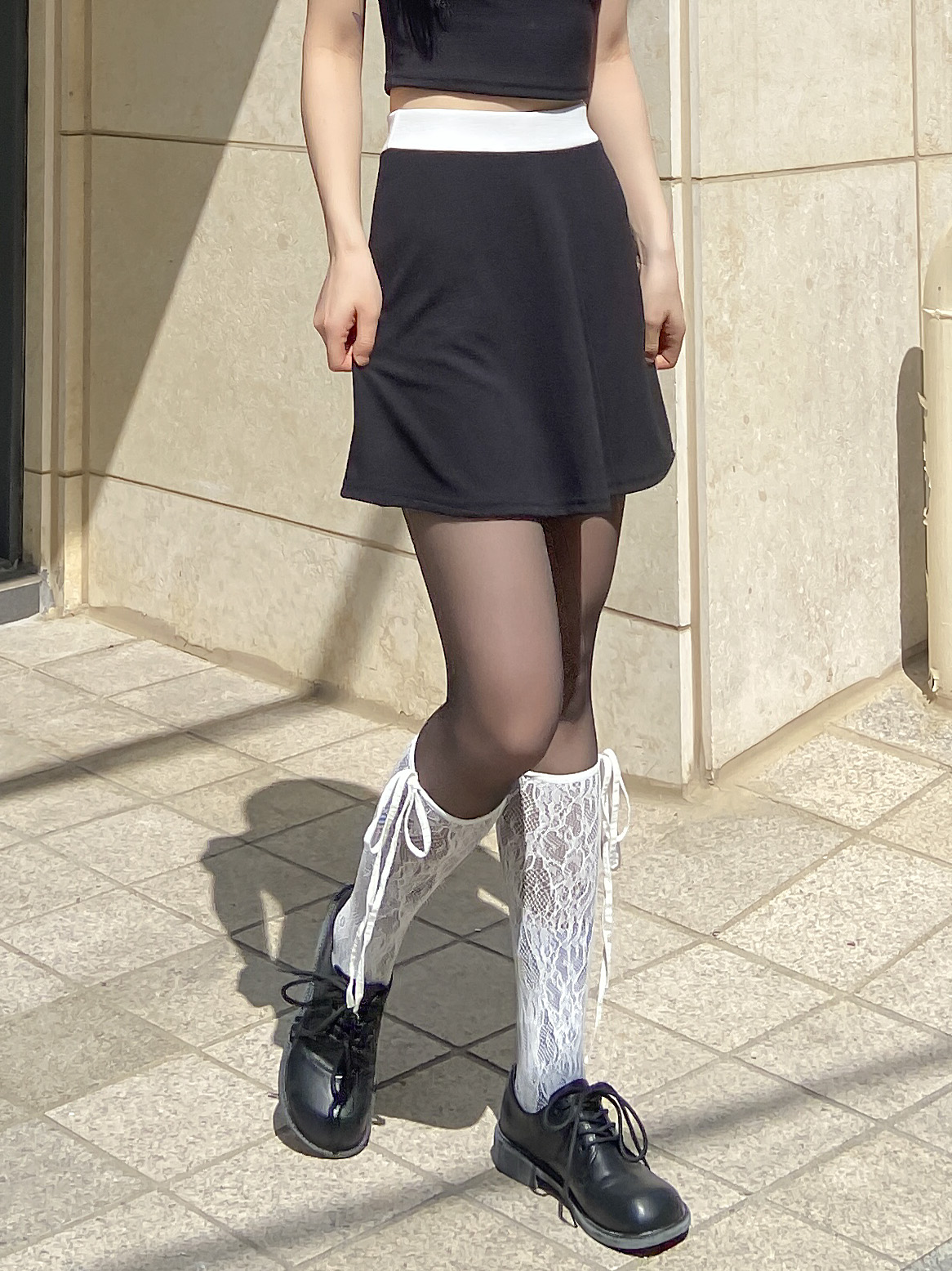 【関税込み】Chloe ブラック フレア ミニスカート Chloe ミニスカート ネイビー 36