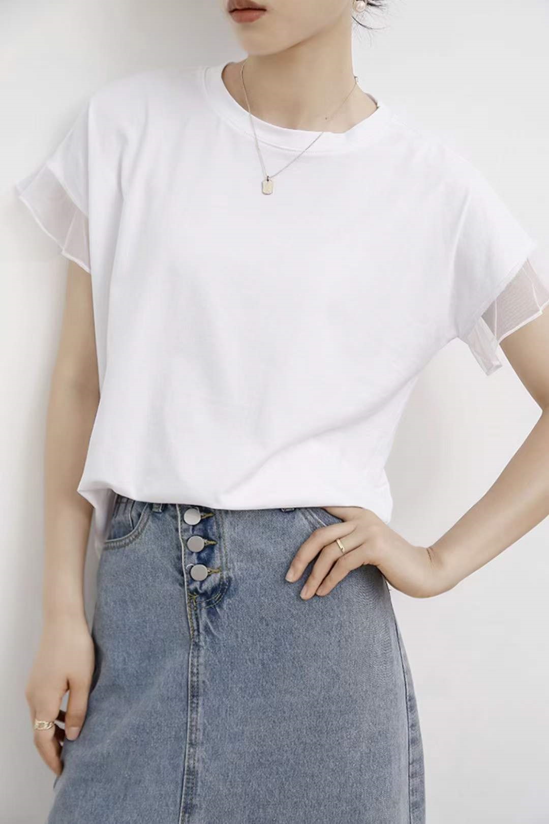 シフォンフリル半袖Tシャツ | 詳細画像6