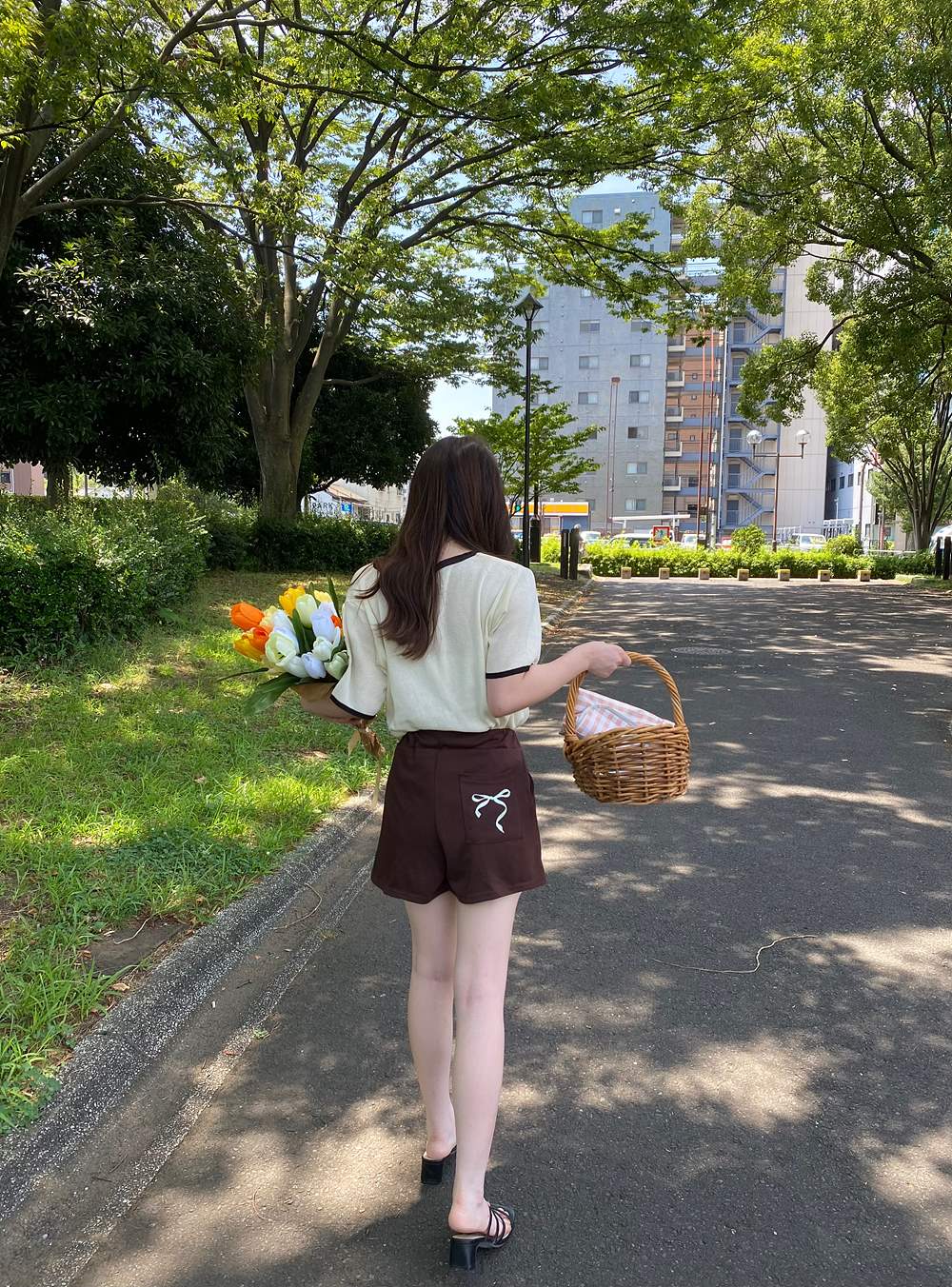 リボンヒップポケットスウェットショートパンツ | 詳細画像4