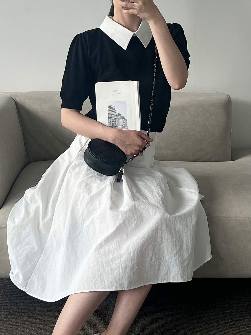 *再入荷*パフスリーブ配色カラーニット | 詳細画像2