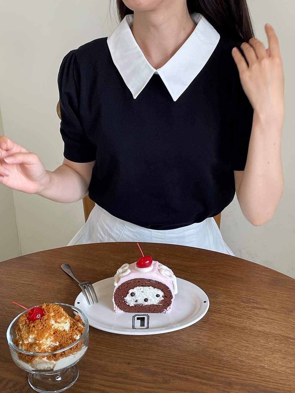 *再入荷*パフスリーブ配色カラーニット | 詳細画像3