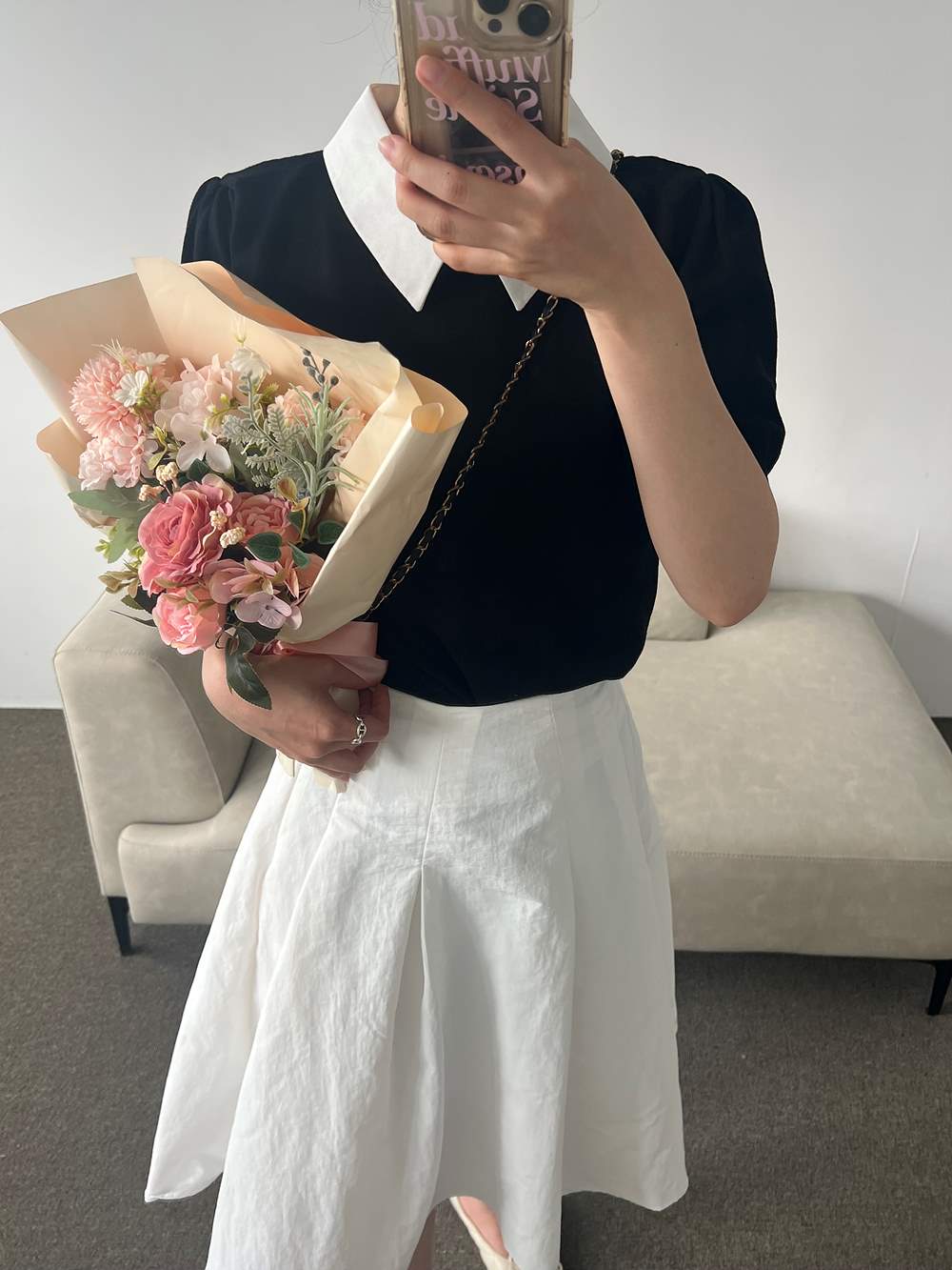 *再入荷*パフスリーブ配色カラーニット | 詳細画像10