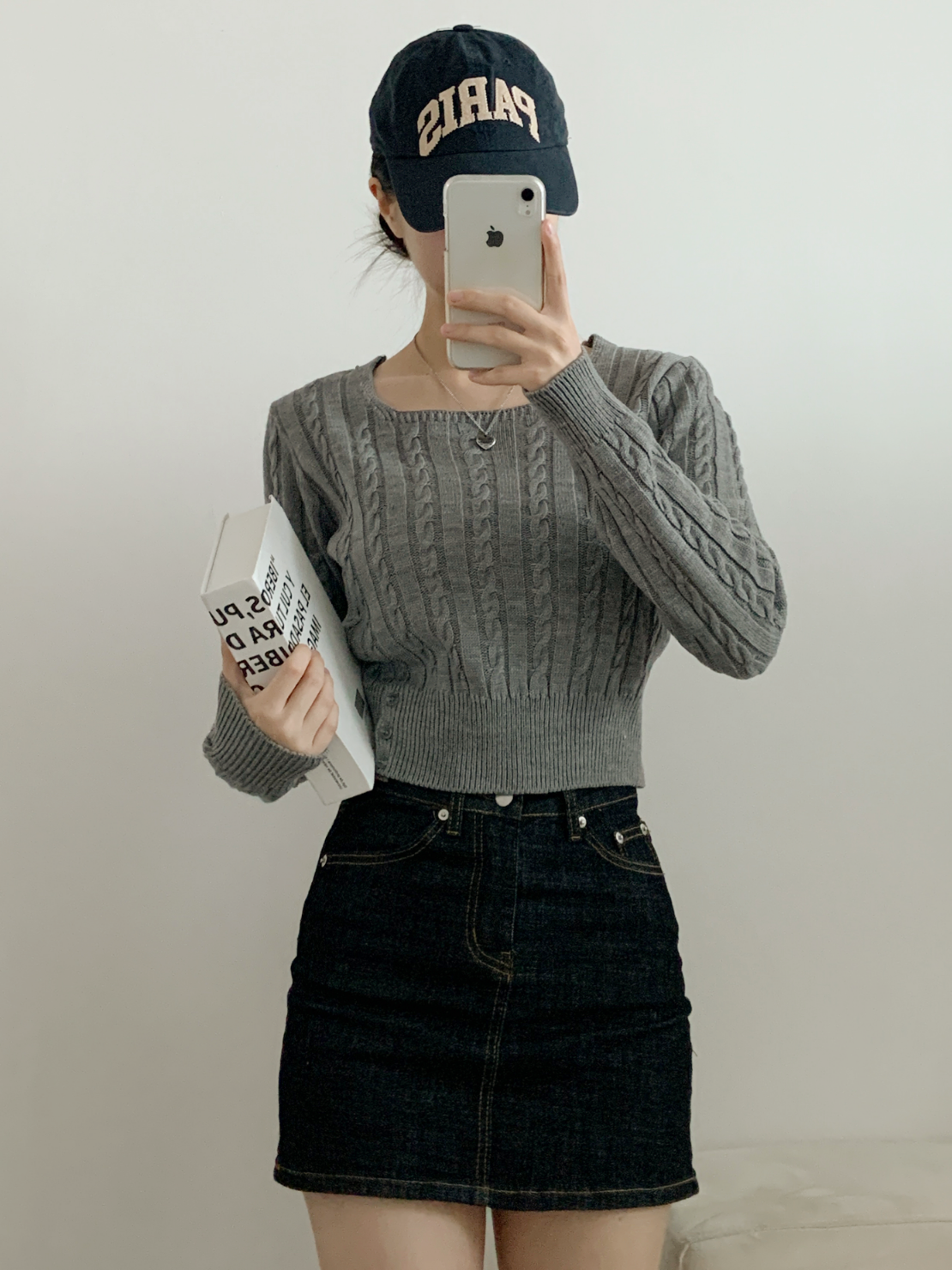 スクエアネッククロップドケーブルニット | 詳細画像4