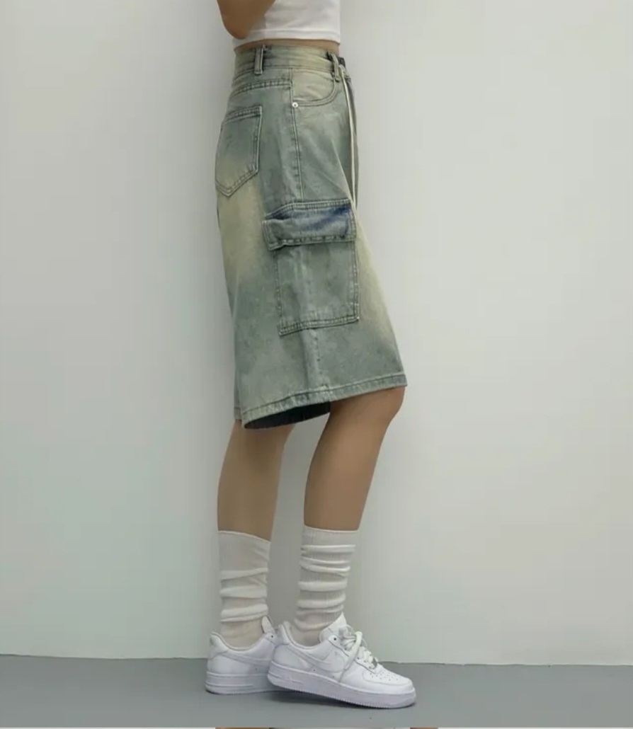 ドロストカーゴバミューダデニムパンツ | 詳細画像9