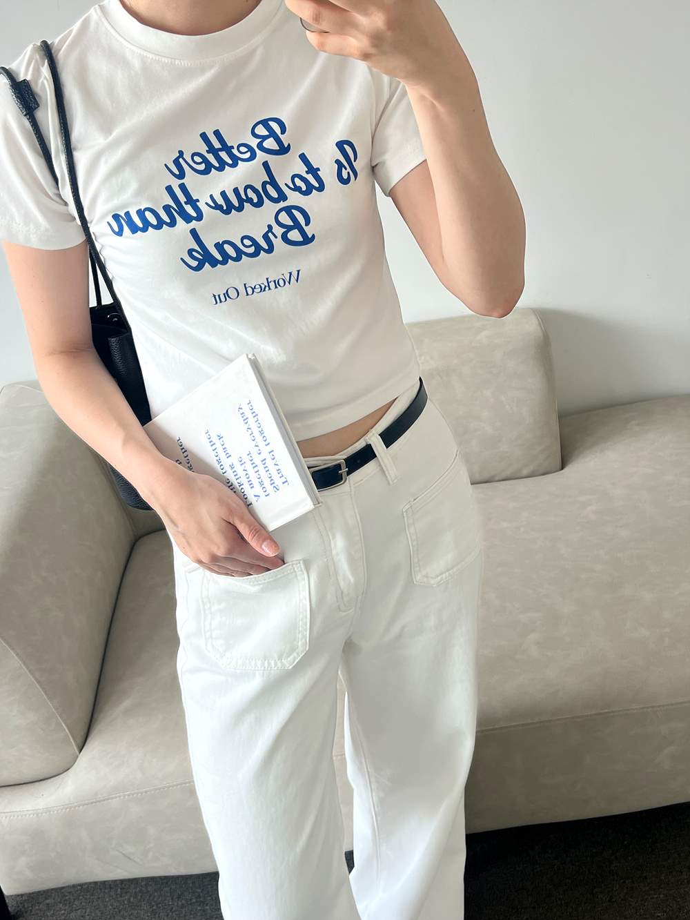 レタリングクロップド半袖Tシャツ | 詳細画像5