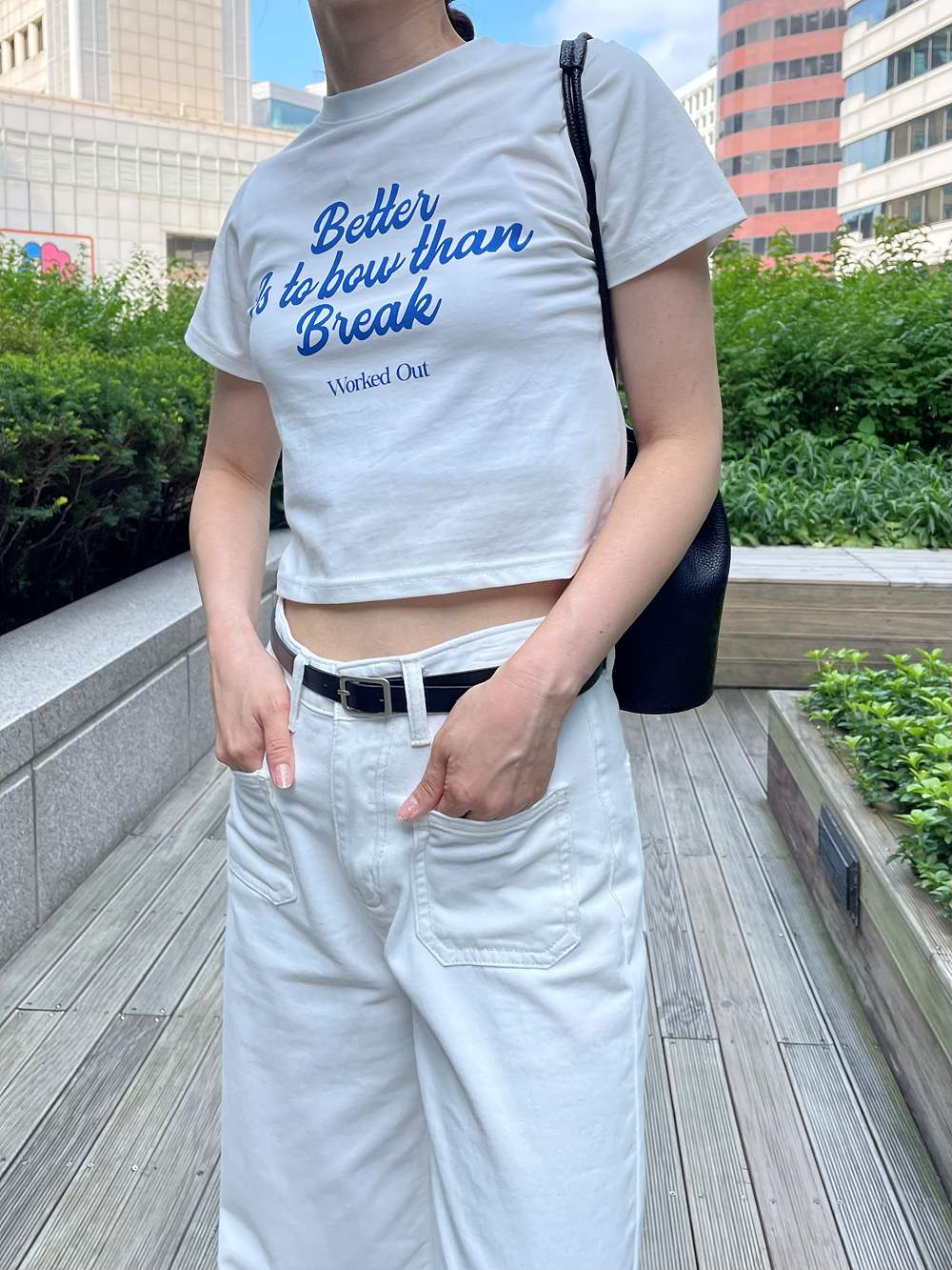 レタリングクロップド半袖Tシャツ | 詳細画像6