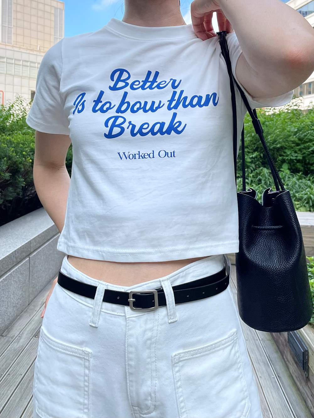 レタリングクロップド半袖Tシャツ | 詳細画像8