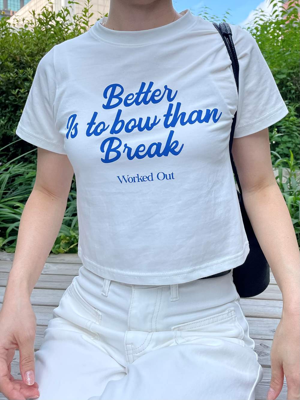 レタリングクロップド半袖Tシャツ | 詳細画像9