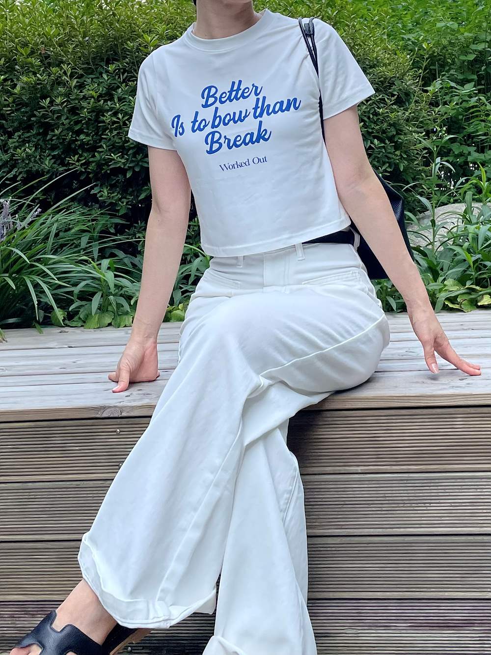 レタリングクロップド半袖Tシャツ | 詳細画像10
